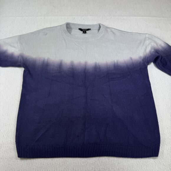 Simply Vera Wang XXL Ombre Knit Pullover Sweater Light Grey to Purple Cozy Relax - Picture 3 of 12